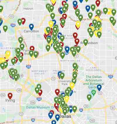 Dallas SaaS companies map